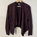 Kut From The Kloth  Draped Open-Front Blazer Purple Faux Suede small Photo 3