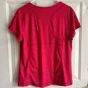 Tek Gear  Women’s Pink Athletic Workout V Neck Short Sleeve Shirt XL Photo 2