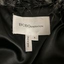 BCBGeneration Black Speckled Faux Fur Ostrich‎ Vest Vegan Sz Small Retails $128 Photo 7