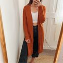 Free People  Ribby Rib Knit Duster Cardigan in Terracotta Photo 15