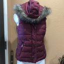 Banana Republic  detachable hood burgundy vest Photo 2