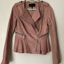 BCBGMAXAZRIA BCBG Blush colored leather jacket Photo 0