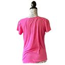 Tommy Hilfiger  womens pink crewneck pullover semi sheer t shirt classic casual S Photo 3