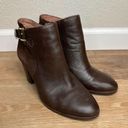 Louise et Cie  Brown Leather Suede Lo-vasca Heeled Ankle Booties Photo 2