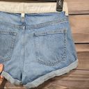 PacSun  Two Tone Light Wash High Waisted Mom Short Womens Denim Shorts Size 26 Photo 5