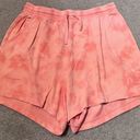 Old Navy Women’s Coral Tie-Dye Drawstring Sweat Shorts Photo 0