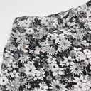 Daisy Vintage High Rise Jean Shorts Floral Black White  Print Denim Quirky Spring Photo 2