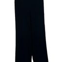 St. John  Black Wide Leg Satin Trim Dress Pants 14 Photo 0