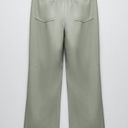 ZARA FAUX LEATHER STRAIGHT LEG PANTS Photo 7