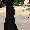 Black lace long sleeve, high neck prom dress ! Size 4 Photo 0