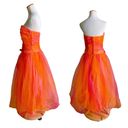 Jessica McClintock  Gunne Sax Dress Party prom Tea Length Orange NWT Size Medium Photo 2