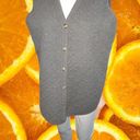 L.L.Bean  Quilted Gray Button Up Vest Cardigan Size Small Photo 1