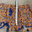 Aerie  Paisley Silky Shorts Mustard Yellow Blue Lace Trim Women’s Size Medium M Photo 6