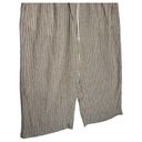 Beach Lunch Lounge Pants Womens XL Linen Margot Pull On Striped Cropped Brown Photo 2