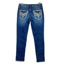 Vigoss  Heritage Fit Capri Blue Jeans Women's Size 0 Mid Rise Stretch Medium Wash Photo 1