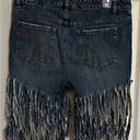 Liz Claiborne Fringe blue jean shorts sz 10 Photo 1