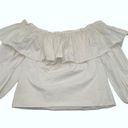 Alexis  Off Shoulder White Ruffle Pullover Blouse XS Photo 1