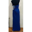 Faviana NWT NEW  7304 blue strapless cutout beaded prom dress Photo 6