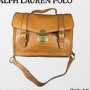 Polo  RALPH LAUREN Tan Leather Ricky Crossbody Bag Messenger Satchel Photo 0