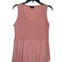 Pink Blush Dg2 Women Smocked Flowy Tank Top Scoop Neck Sleeveless Stretch Small  Photo 0