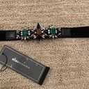 BCBGMAXAZRIA  Black Gemmed Elastic Belt Photo 0