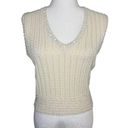 Vintage Beaded Knit Sweater Vest | Y2K Glam Classic | Deadstock Small Vie Photo 0