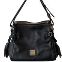 Dooney & Bourke , BLACK PEBBLE GRAIN LEATHER, TASSEL SHOULDER BAG Pre Owned Photo 0