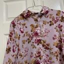 T Tahari Pink Floral Long Sleeve Button Up Blouse Top Sz XS NWT MSRP $68 Photo 3