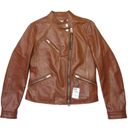 Coach NWT  Uptown Racer in Saddle Sheep Leather Motorcycle Moto Jacket XS $895 Photo 1