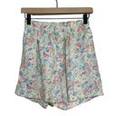 American Vintage Vintage Pastel Floral Pull-On Elastic Waist High Rise Shorts Photo 0