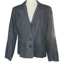 Studio 1940 Blazer Medium Denim Dark Wash Single Breasted Women Photo 1