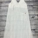 NEW Lunya Resort Linen Silk Midi Dress Sz Small White Double V Front Pocket $228 Photo 3