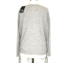 Chaser  Size Medium Dream Sweater Heather Grey Side Lace Up Detail Heart NEW Photo 3