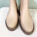 Melissa  Women's Cream Side Zip Vegan Rubber Booties Ankle Rain Boots Size 9 Photo 8