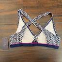 Jag jeans NWT Jag Navy Tiki Geo Twist Front Cross Back Bikini Top Photo 3