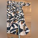 H&M DESMOND & DEMPSEY  Banana Leaf Print Linen-Blend Kaftan size small Photo 12