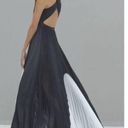 Alexis NWT  Federico Long Pleated Organza Silk Maxi Dress Black White Size XS Photo 1