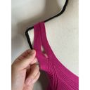 Olive & Oak  Tank Dress Fuchsia Women’s Medium Bodycon Midi length Ribbed Split Photo 7