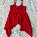 Susana Monaco  Women’s thin strappy V neck drape cami Tank in red size Small Photo 0