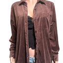 Pulp long sleeve button down velour coffee bean chest pocket shirt L Brown Size L Photo 2