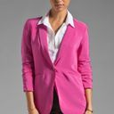 Elizabeth and James NWT  Heather Blazer in Fuchsia Pink Ruched Sleeve Crepe 2 $495 Photo 1