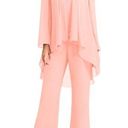 Womens Pant Suit Set Tank Top with Cardigan Mother of Bride Evening Outfit Peach Pink Size M Photo 0