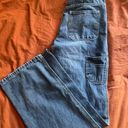 Distressed Straight Leg Denim Cargo Pants Size 29 Photo 4