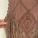 Altar'd State Altar’d State Brown Open Back Lace Overlay Shift Dress Size Large EUC Photo 2