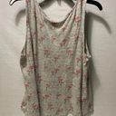 Cynthia Rowley  Linen Flamingo Tank Top Gray, Pink Photo 3