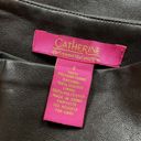 Catherine Malandrino  Faux Leather Zip Pencil Skirt Dark Chocolate Brown Size 2 Photo 7