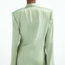 ZARA NWT  GREEN KNOTTED SATIN EFFECT BLAZER 7668/527. Size large. Photo 6