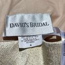 David's Bridal  Womens Gold Metallic Champagne Strapless Dress Size 4 Wedding Photo 3