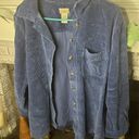 L.L.Bean  corduroy shacket shirt jacket navy blue size Large 100% cotton Photo 1