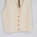 J.Crew NEW  Emelie Sweater Vest V-Neck Cropped Button Down in Cream Women's M Photo 4